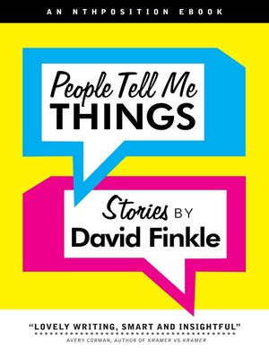 cover image of People Tell Me Things